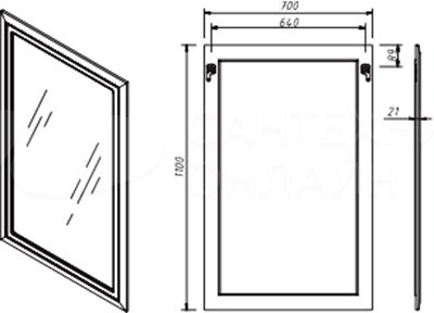 Приобрести caprigo зеркало metropol 70 см, белое\золото 13730-021.gld.00.05