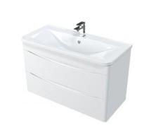 Mirsant Тумба подвесная Bravo 100 см с раковиной Adel 100, УТ000087271