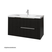 Caprigo Тумба с раковиной RAIN 100 см, левая, графит, эмаль