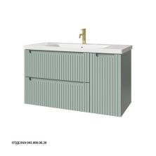 Caprigo Тумба с раковиной TERMIN-Smalty STRIPE 100 см, правая, зеленая, эмаль