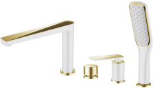 Boheme Смеситель для ванны Venturo, врезной, белый\золото 380-W