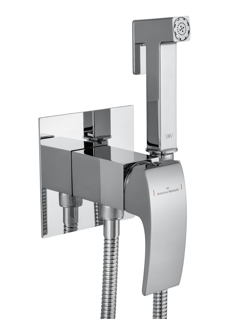 Приобрести смеситель с гигиеническим душем встраиваемый wonzon & woghand fit, хром (ww-88829009-cr)