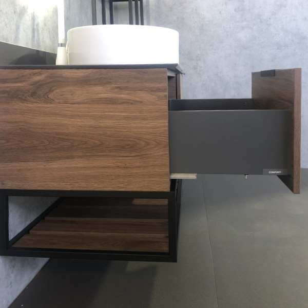 Приобрести сomforty тумба со столешницей и раковиной "порто-120-1" дуб тёмно-коричневый