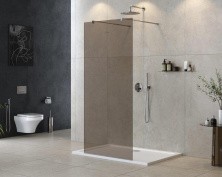 Cezares Душевая перегородка LIBERTA 100 см, хром/бронза LIBERTA-L-2-100-BR-Cr