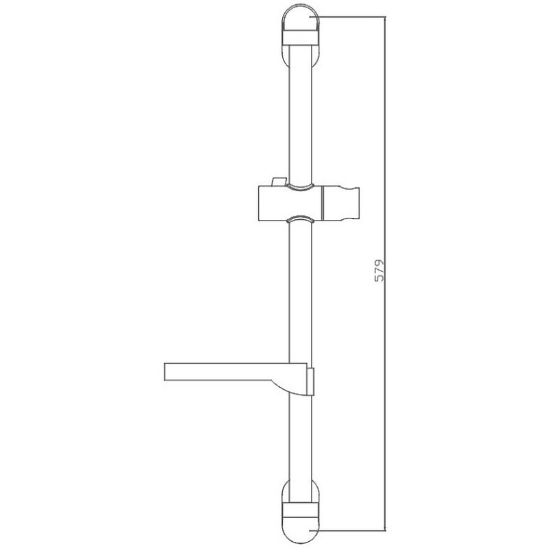 Приобрести haiba душевая штанга 579 мм, хром hb8007
