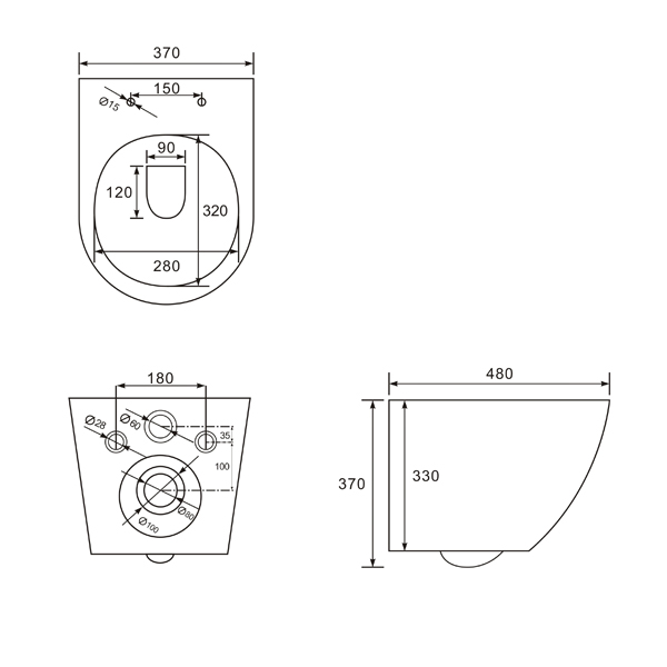 Приобрести comforty подвесной унитаз 103, безободковый, сиденье дюропласт softclose тонкое, быстросъёмное