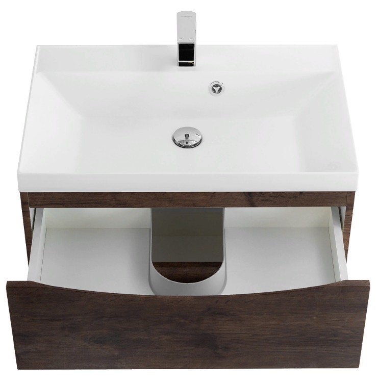 Приобрести тумба подвесная с раковиной belbagno marino-600-2c-so-rw-p 60 см, rovere moro