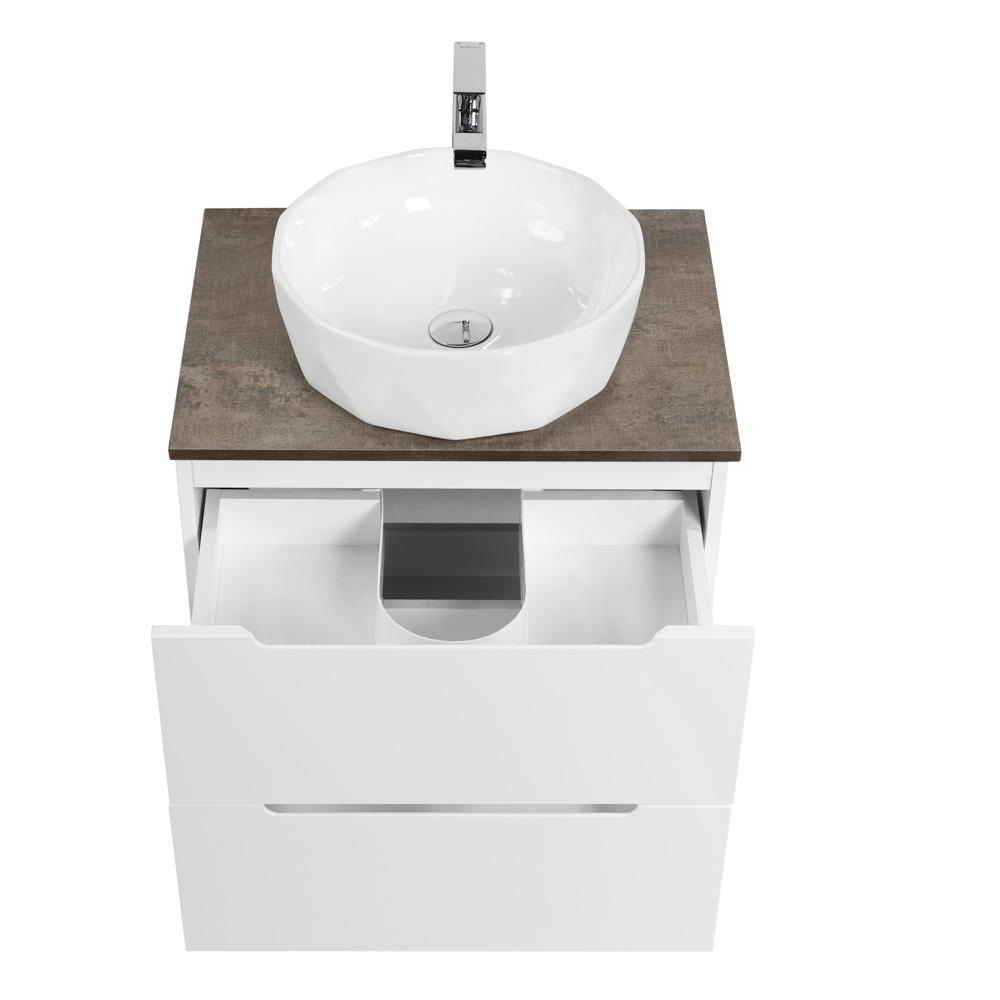 Приобрести belbagno тумба со столешницей etna 60 см, подвесная bianco lucido