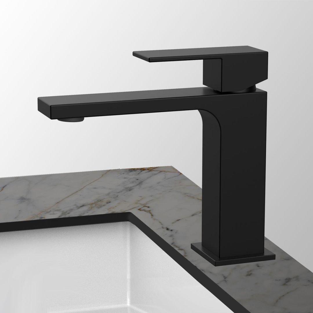 Приобрести vincea смеситель для раковины cube, черный матовый vbf-1c01mb