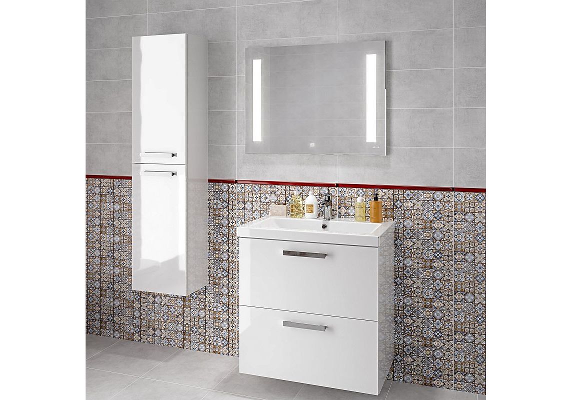 Приобрести зеркало cersanit base 020 led 80х60 см, lu-led020*80-b-os