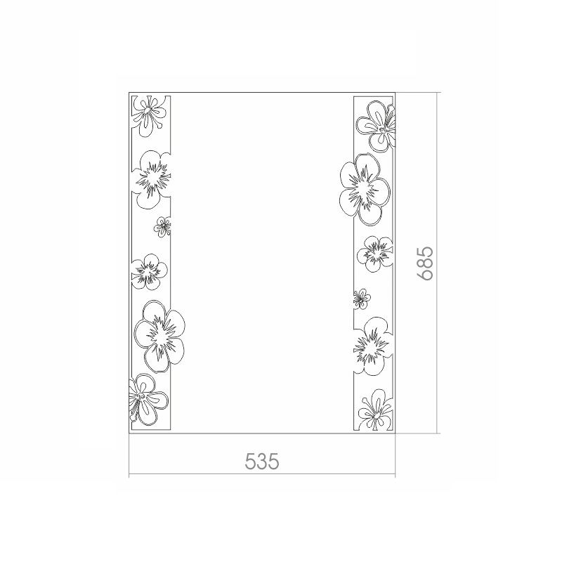 Приобрести loranto зеркало флора 53х68 см, пескоструйный рисунок 500988729