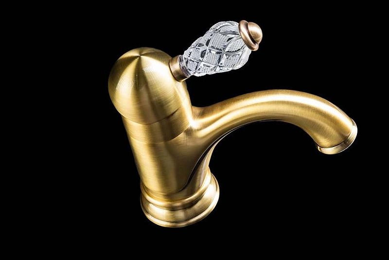 Приобрести boheme смеситель для раковины crystal, бронза\кристаллы 301-crst