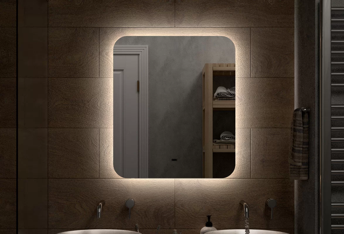 Приобрести continent зеркало с подсветкой burzhe60х70 см, белое