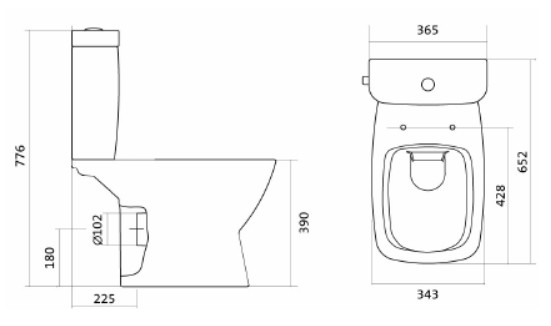 Приобрести унитаз-компакт безободковый "нео" rimless ds-sc-slim