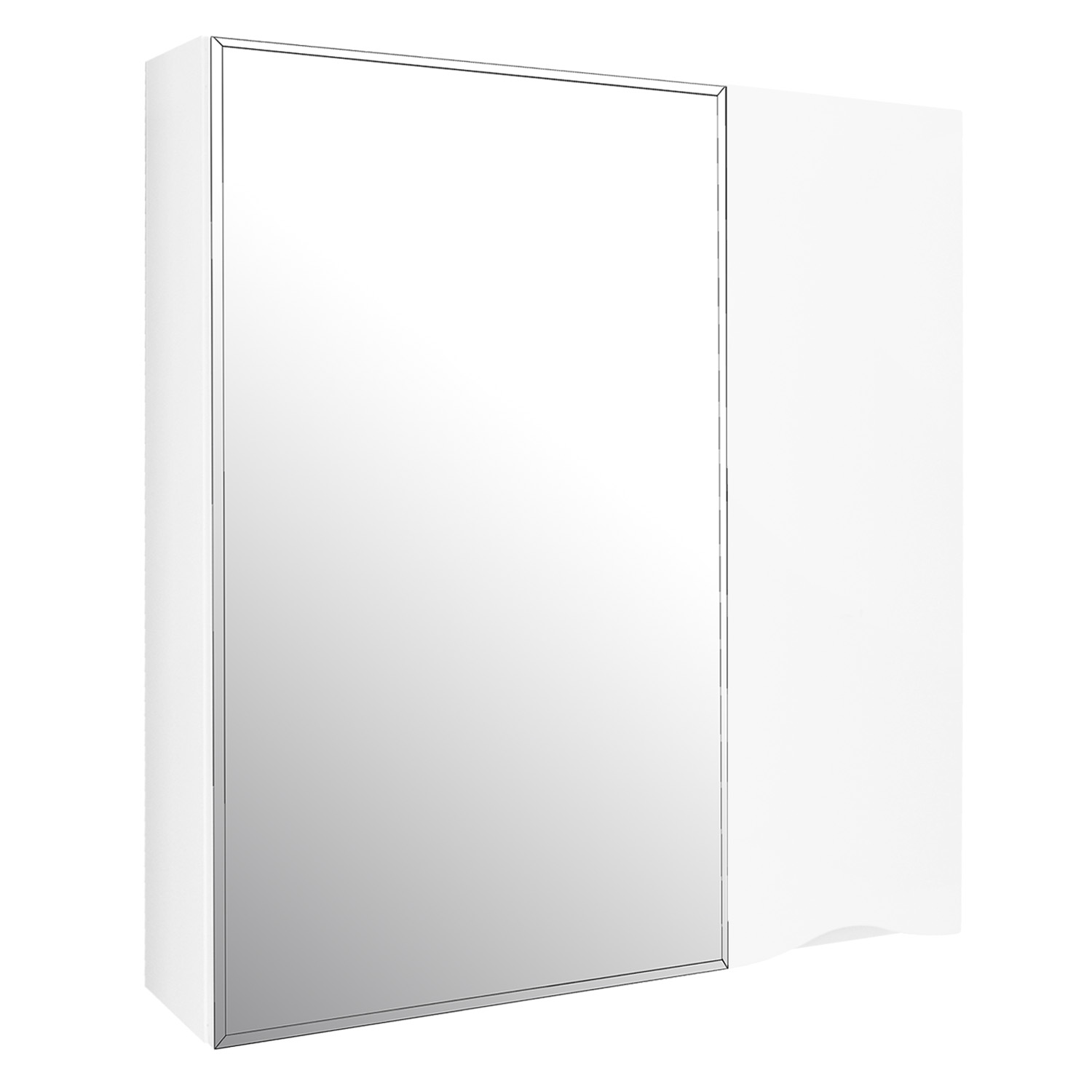 Приобрести loranto зеркало-шкаф santorini 60х70 см, правый, белый (cs00086966)