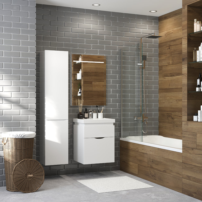 Приобрести briz тумба подвесная city 50 см, белая, т18-50