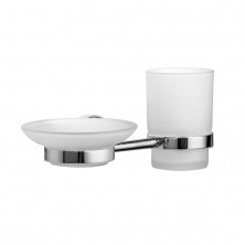 IDDIS Мыльница и стакан Calipso 215мм, белый\хром CALMBG0i57
