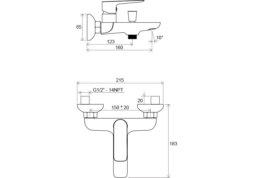 Приобрести смеситель для ванны ravak classic сl 022.00/150 x070083