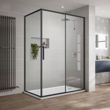 Vincea Душевое ограждение Slim-U 90х120 см, прозрачное, черное VSR-2SU9012CLB