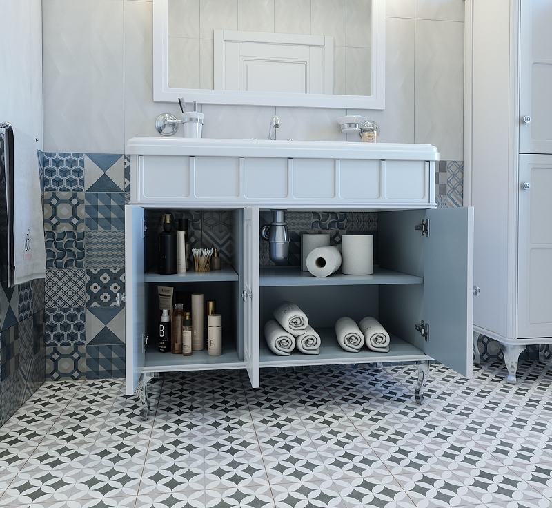 Приобрести caprigo тумба с раковиной напольная borgo 100 см, белая 33414-b231