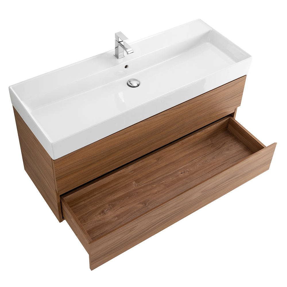 Приобрести cezares тумба подвесная с раковиной molveno 46 120 см noce chiaro, черный molveno 46-120-2c-so-nr