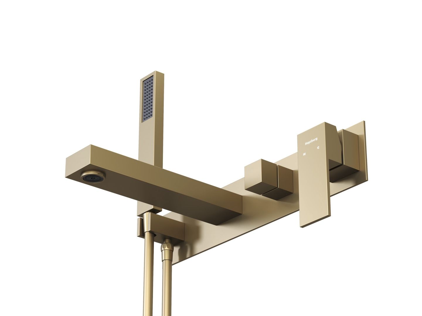 Приобрести hayzburg встраиваемый смеситель для ванны и душа, золото матовое hb-1004bg