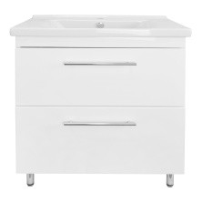Loranto Тумба напольная с раковиной Karina 80/2Н 81х82 см, белая (CS00089792)