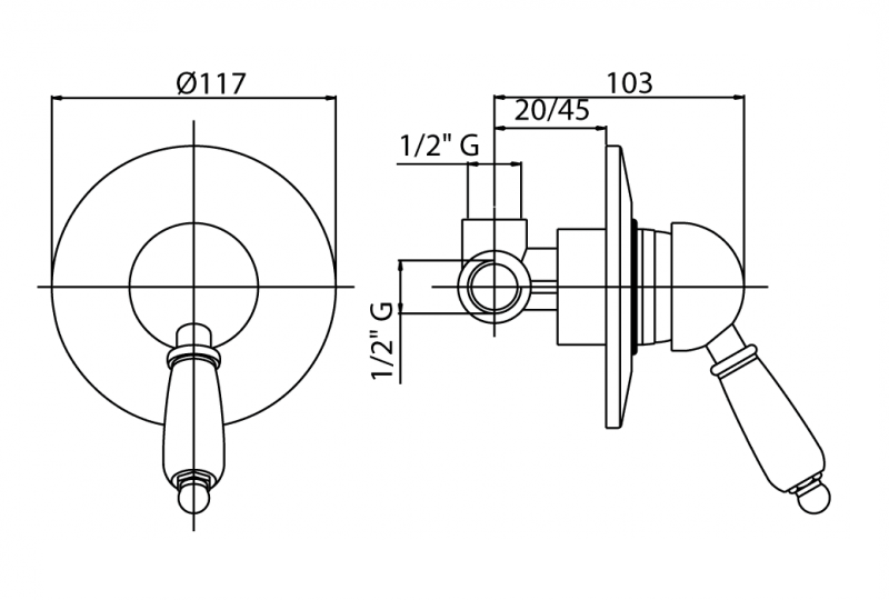 Приобрести cezares смеситель скрытого монтажа elite, золото elite-dim-03/24-nc
