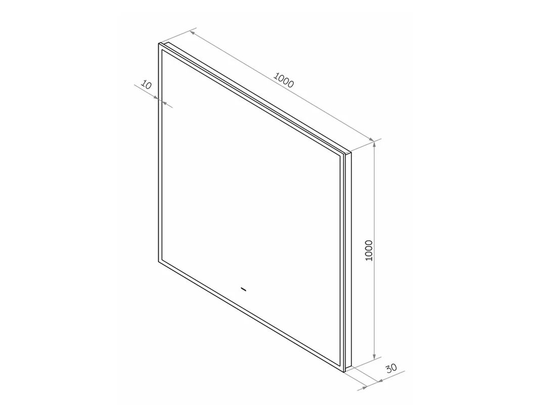 Приобрести continent зеркало с подсветкой amer 100х100 см, черное