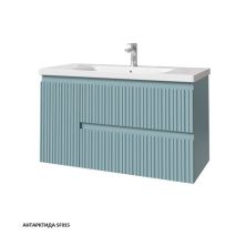 Caprigo Тумба с раковиной FORTE-Smalty TYPE 100 см, левая, голубая