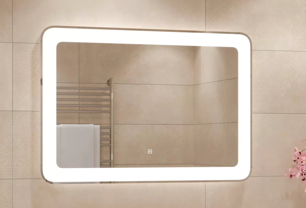 Приобрести continent зеркало с подсветкой velvette 100х70 см, белое