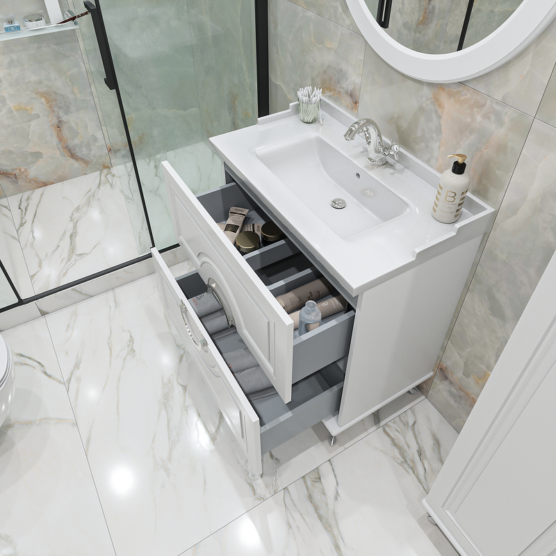 Приобрести caprigo тумба с раковиной напольная velletta 80 см, белая 35317-sf027