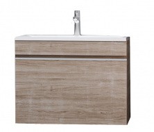 Тумба подвесная с раковиной Velvex PULSUS 70 см, дуб сонома tpPUL.70-25