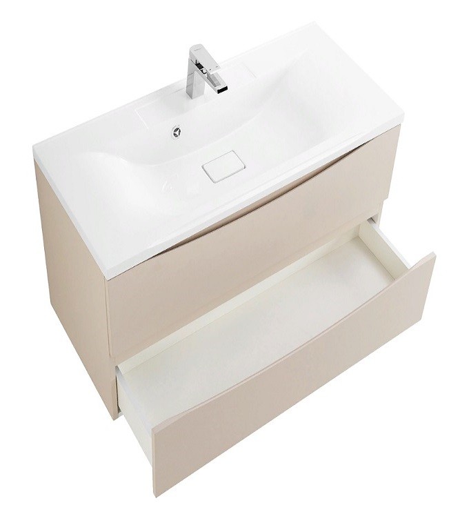 Приобрести тумба подвесная с раковиной belbagno marino-800-2c-so-co-p 80 см, crema opaco