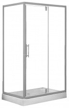 Loranto Душевое ограждение SUNWAY 120х80х200 R/L с низким поддоном 13см, прозрачное закаленное стекло 6мм, профиль хром (CS-6128C 120)