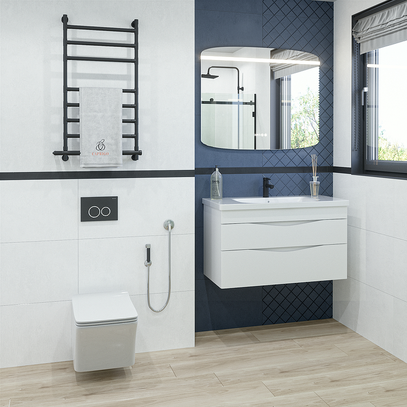 Приобрести caprigo тумба с раковиной подвесная lento 100 см, белая 36214-sf027