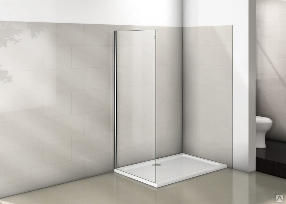 Приобрести bas стенка боковая puerta 100 см. хром/прозрачная sp-100-c-ch