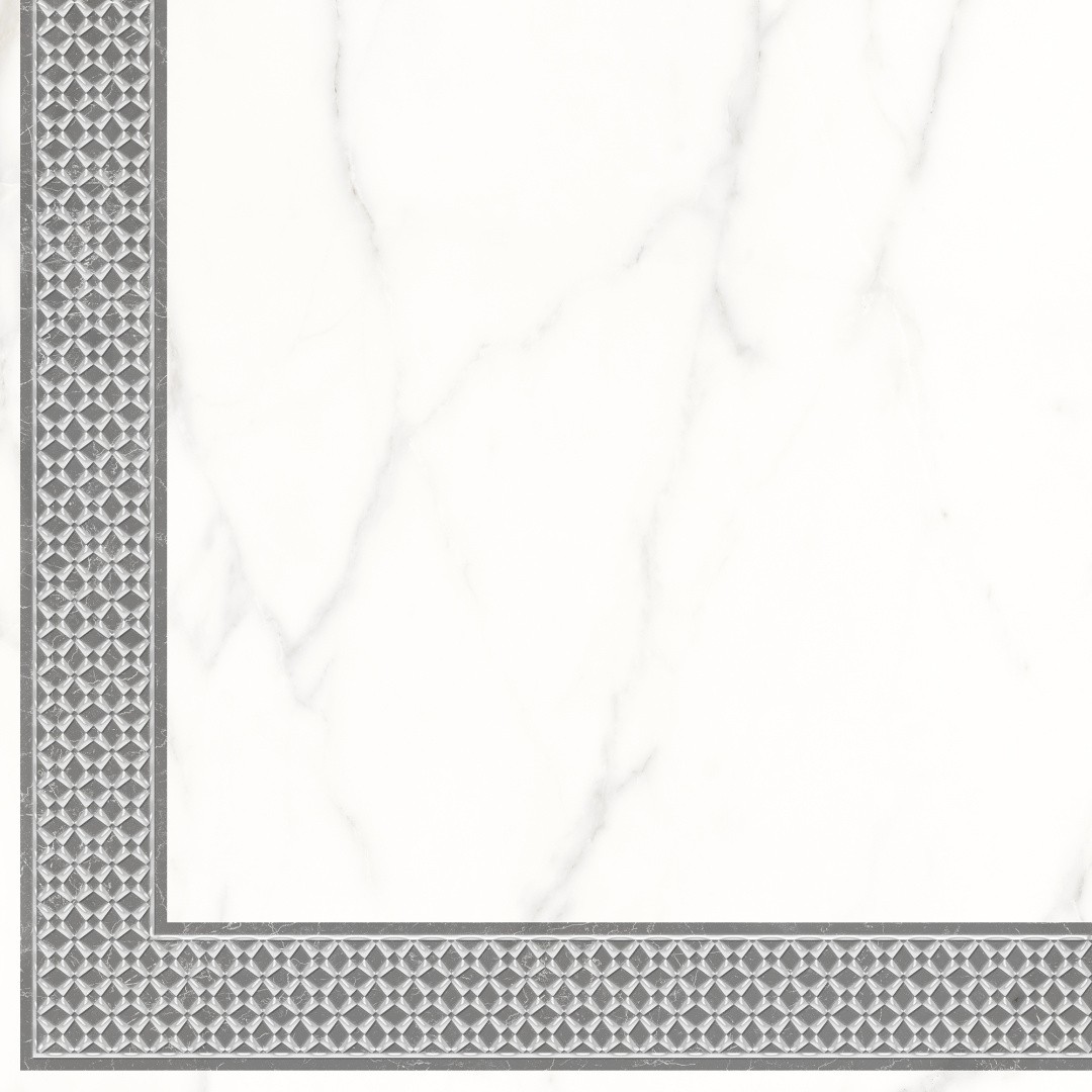 Приобрести декор напольный lb-ceramics каррара нова 45х45 см, белый\серый, угол