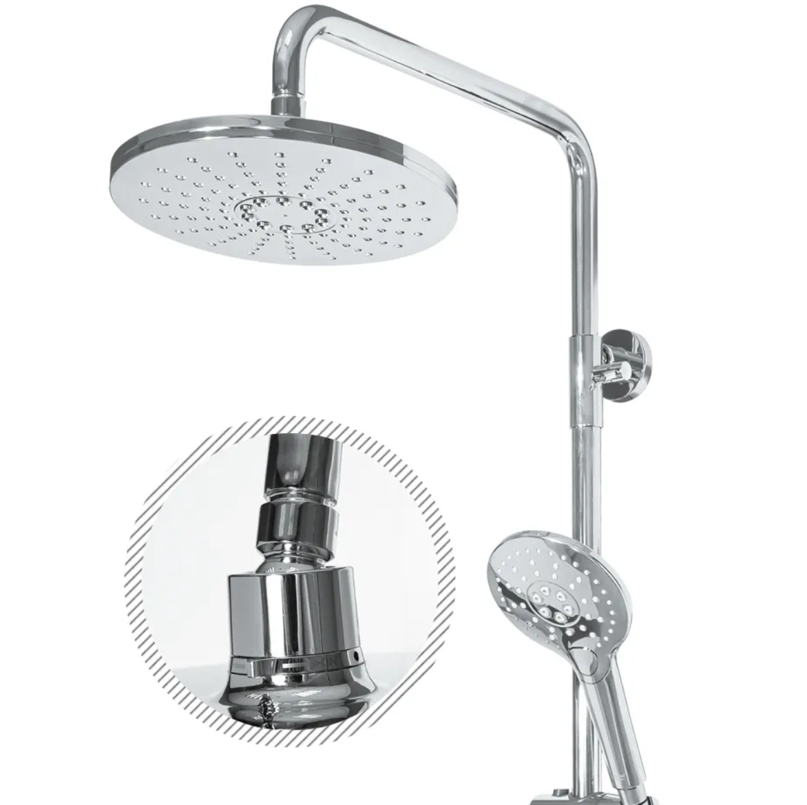 Приобрести grocenberg душевая система, хром gb7009cr