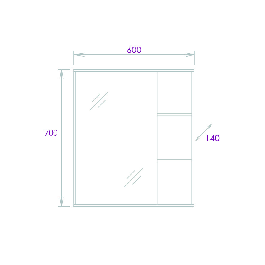 Приобрести onika зеркало шкаф тимбер 60х70см, 206070