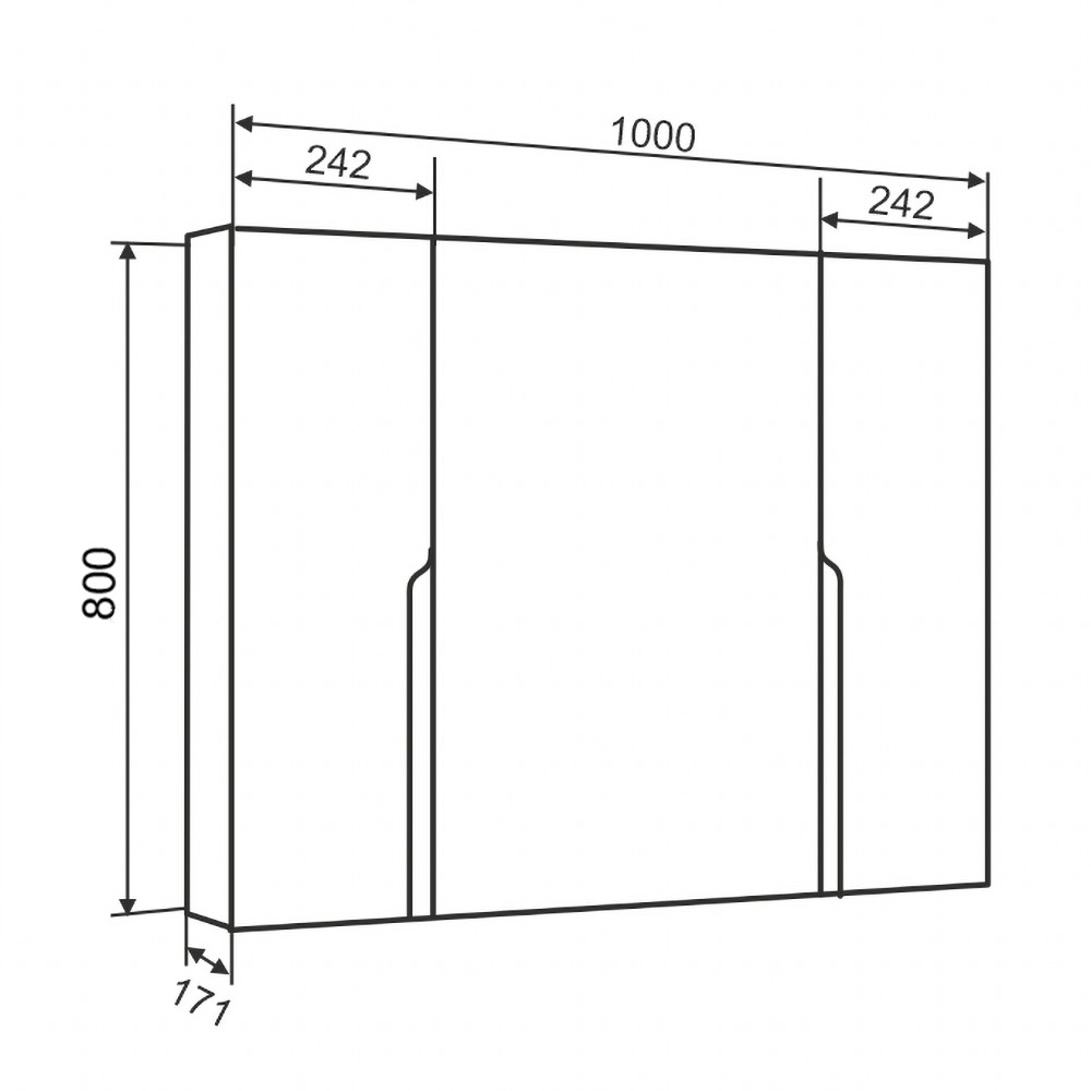 Приобрести aqua de marco зеркало-шкаф palermo 100 см, белый 1100cpal