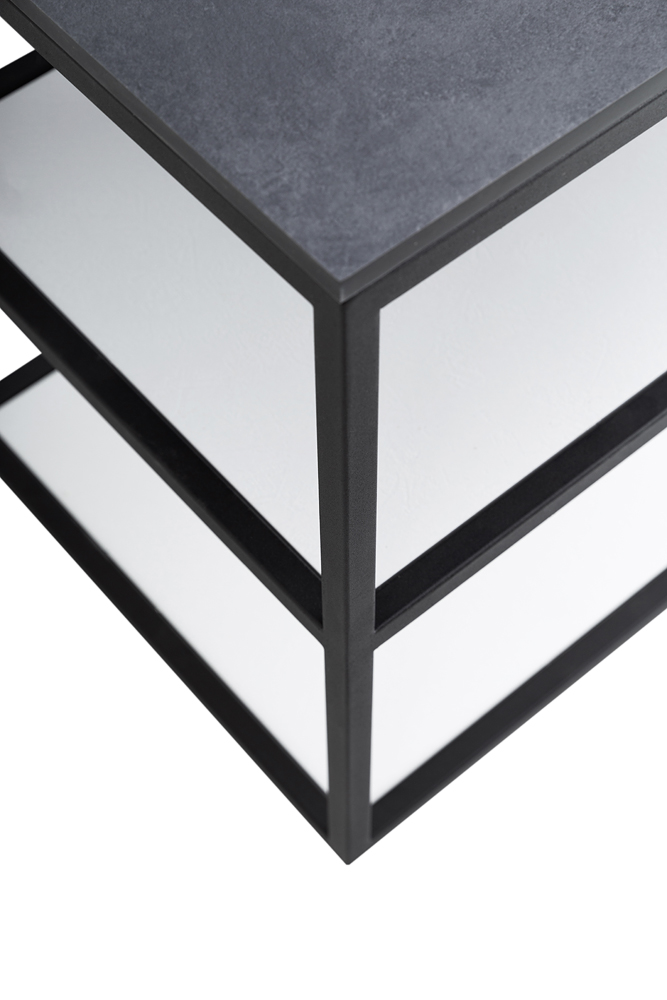 Приобрести cezares тумба подвесная с раковиной cadro 100 см см, двухярусная nero, черная cadro-100/46/58-2c-so-met-st