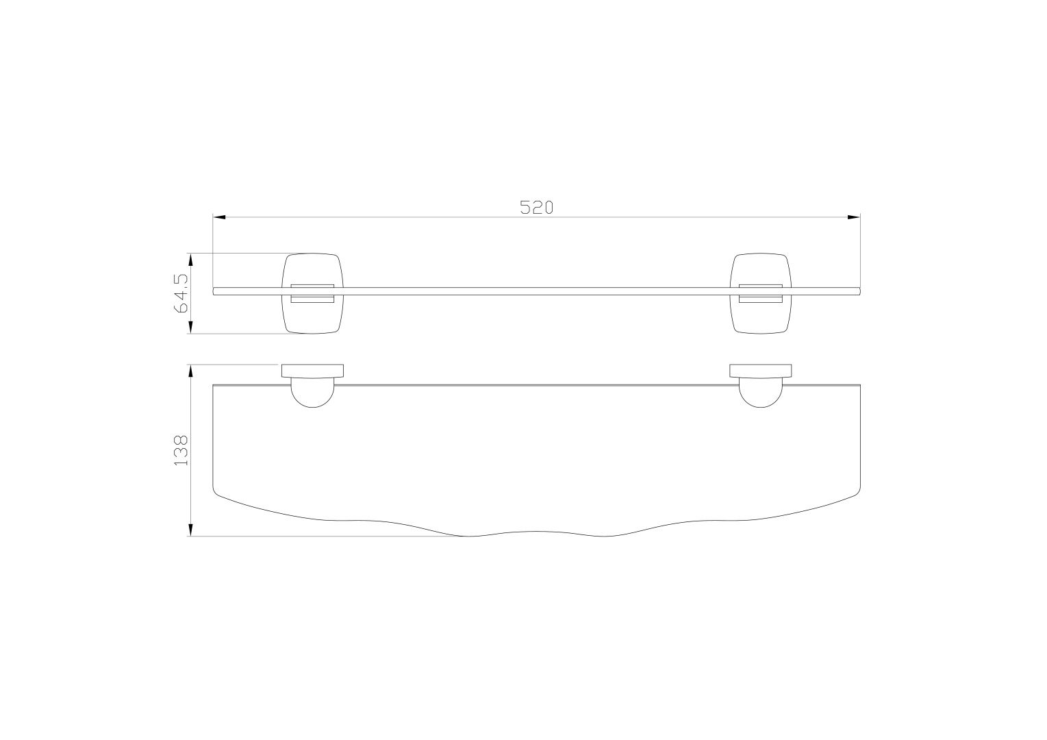 Приобрести стеклянная полка для ванной wonzon & woghand porto, хром (ww-1701)