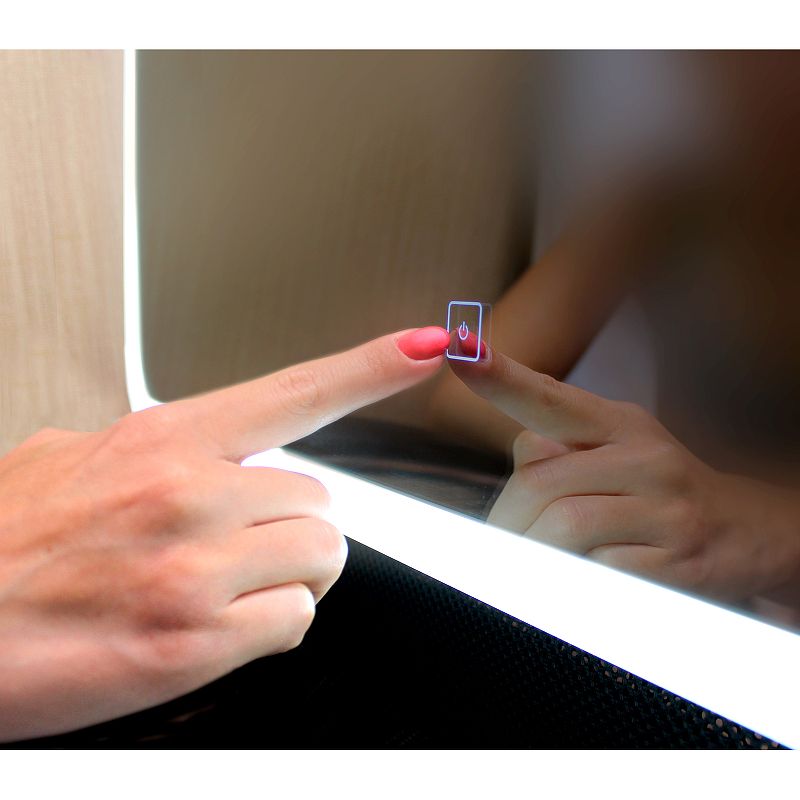 Приобрести continent зеркало с подсветкой verona 60х70 см, сенсорный включатель, белый