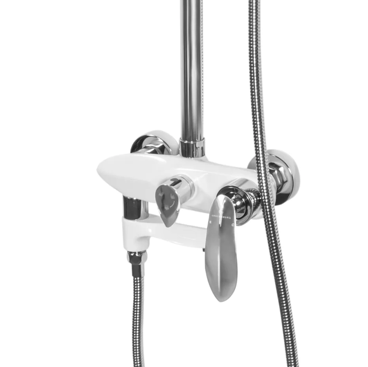 Приобрести grocenberg душевая система, белая\хром gb7001wc