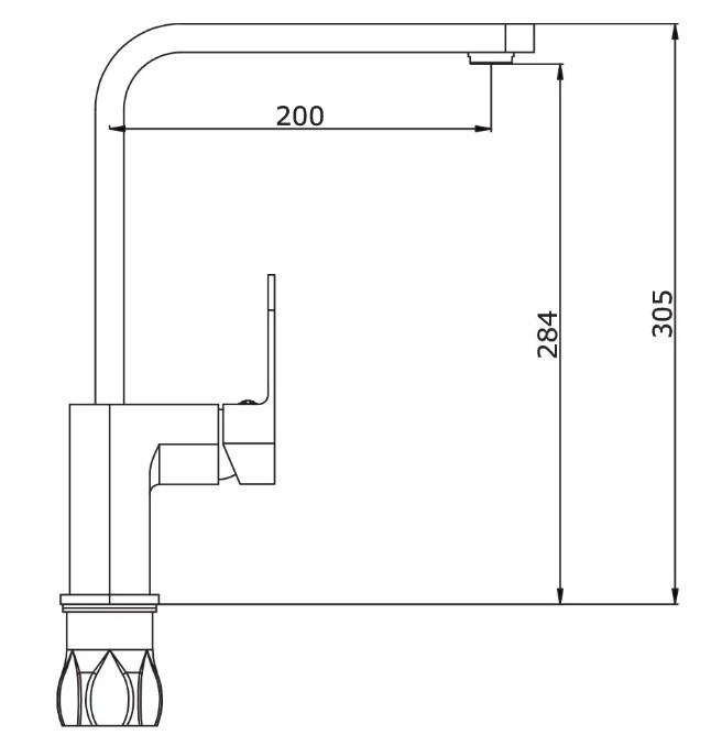 Приобрести смеситель для кухни vieir camomilla 305 мм, белый\хром v283521f
