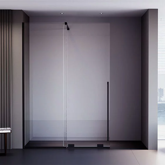 Приобрести veconi душевая перегородка premium trento 150x200 см, черная матовая, прозрачное ptdw-50b-150-01-c4