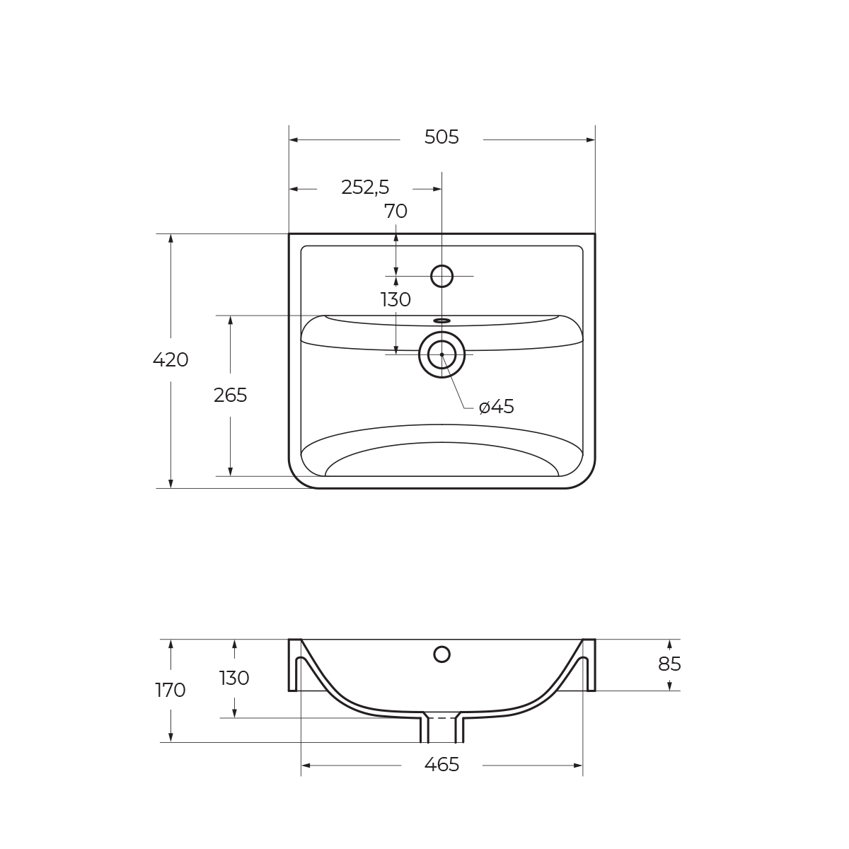 Приобрести belbagno тумба с раковиной neon 50 см, подвесная rovere scuro, белая раковина