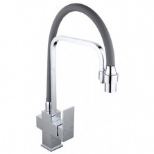 Gappo Смеситель для кухни G4398-4 с фильтром и гибким изливом, хром\серый 91562