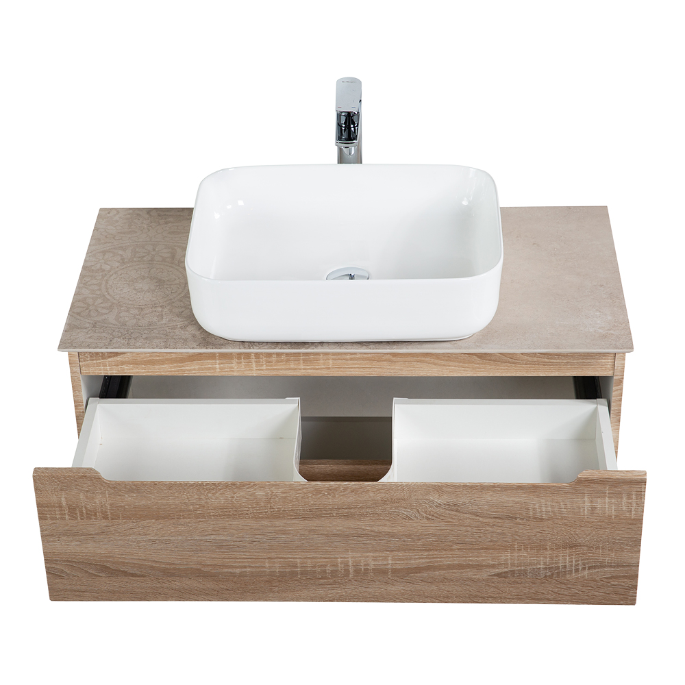 Приобрести belbagno тумба со столешницей etna 100 см, подвесная rovere bianco